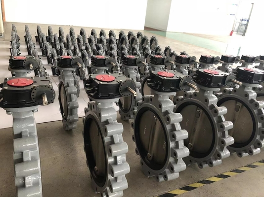 PFA wyłożony i PTFE wyłożony zawór masłowy BFV Flanged Typ Wafer Butterfly zawory Pneumatic On Off zawór