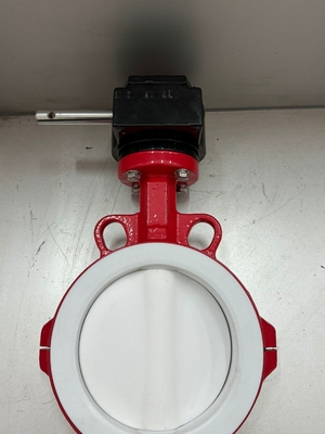 PFA wyłożony i PTFE wyłożony zawór masłowy BFV Flanged Typ Wafer Butterfly zawory Pneumatic On Off zawór