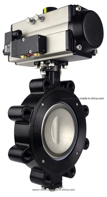 Lug Butterfly Valve with Double Acting Actuator for Industrial Use