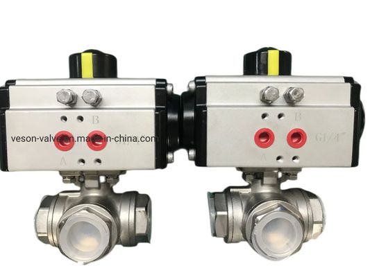 Pneumatic Actuated Ball Valve with 3-PC Design ANSI CLASS 150-900 and ASME B16.34 Standard