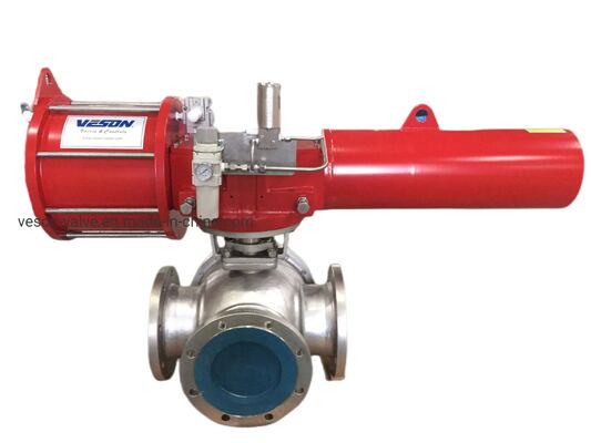 Zawór motylkowy pneumatyczny z kołnierzem górnym ISO5211 2-24 cale i ciśnieniem nominalnym PN1.0-32.0MPa