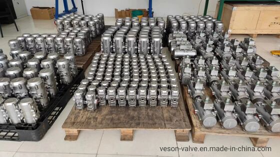 Odporny na korozję pneumatyczny siłownik ze stali nierdzewnej z zębatką i zębnikiem z twardo anodowanego aluminium