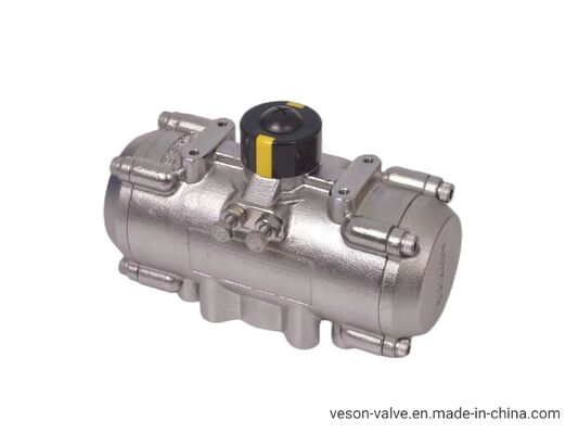 Odporny na korozję pneumatyczny siłownik ze stali nierdzewnej z zębatką i zębnikiem z twardo anodowanego aluminium