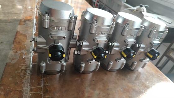 316L Stainless Steel Quarter-Turn Pneumatic Actuator for Ball & Butterfly Valves | Double Acting & Spring Return