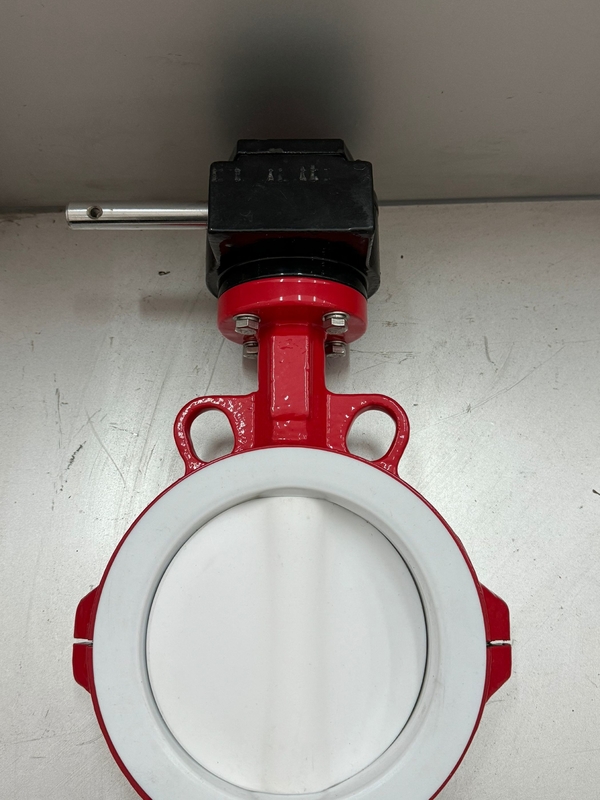 PFA wyłożony i PTFE wyłożony zawór masłowy BFV Flanged Typ Wafer Butterfly zawory Pneumatic On Off zawór